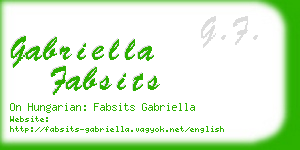 gabriella fabsits business card